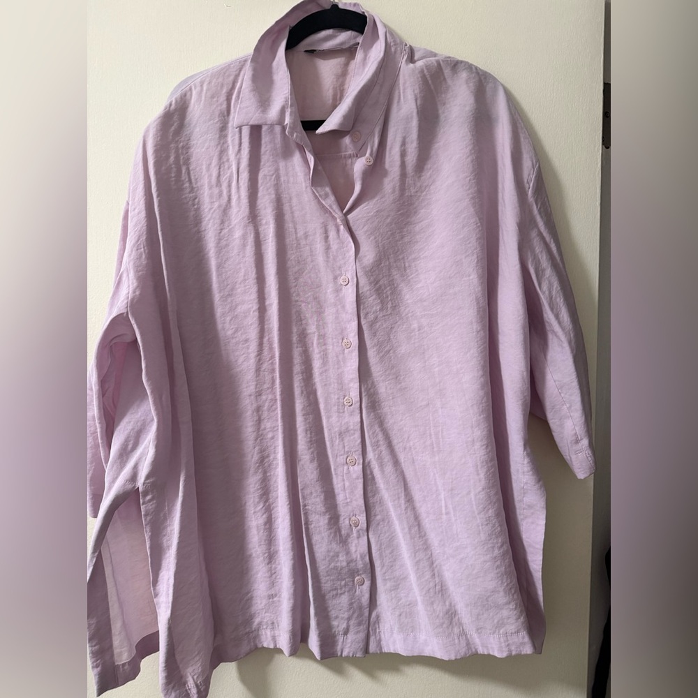 Zara Light Purple Button Down Shirt